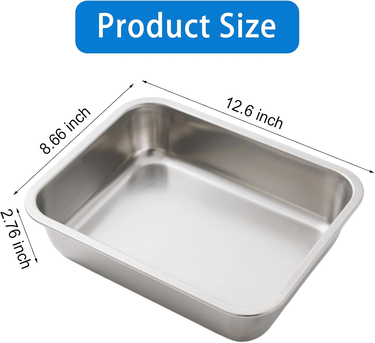 2 Pack Stainless Steel Dog Bowls for Medium and Small Size Dogs, 0.85 Gallons Metal Dog Water Food Bowl Dish, Medium Capacity Pet Feeding Water Bowls, Pet Food Pans Plates for Dogs, Big Cats, Rabbits