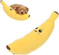 Dog Calming Banana Toy, Interactive Squeaky Dog Chew Toys Funny Plush Puppy Toys to Keep Them Busy, Stuffed Puppy Teething Toys, Banana Dog Toy for Small Medium Large Dogs(S)