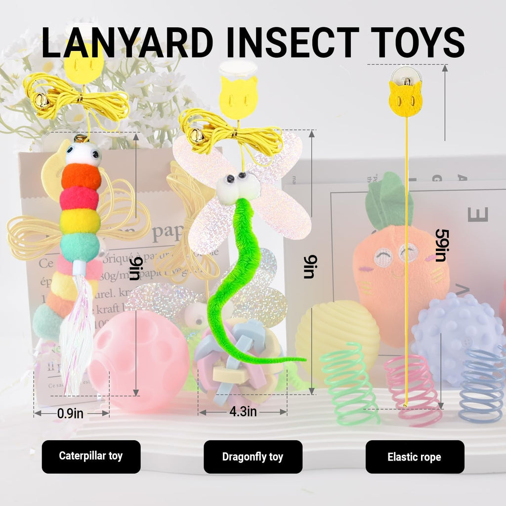 12 Pack Ferret Toys Set, Colorful Teething Balls Squeaky Toys Soft Rubber Balls Cute Ferret Plush Toy Interactive Sound for Ferret Rat Small Animals Cage Exercise Entertainment Chew Toys