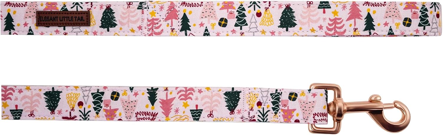 Elegant little tail Dog Leash, Christmas Pet Leashes Winter Female or Male Durable Cotton Leash Soft Handle Pet Puppy Leashes for Small Medium Large Dogs