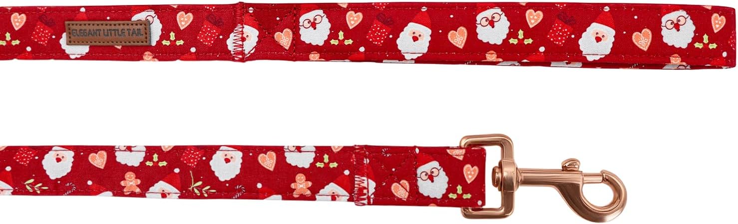 Elegant little tail Dog Leash, Christmas Pet Leashes Winter Female or Male Durable Cotton Leash Soft Handle Pet Puppy Leashes for Small Medium Large Dogs