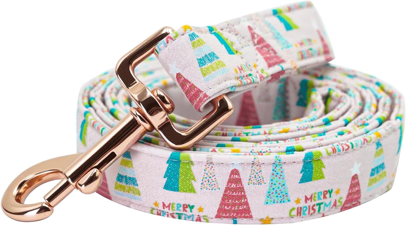 Elegant little tail Dog Leash, Christmas Pet Leashes Winter Female or Male Durable Cotton Leash Soft Handle Pet Puppy Leashes for Small Medium Large Dogs