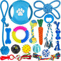 15pcs Puppy Chew Toys for Teething, Small Dogs - Soft Silicone & Rubber Teething Toys to Soothe Gums, Indestructible Chew Toys for Aggressive Chewers, Interactive Dental Toys (Assorted Colors)